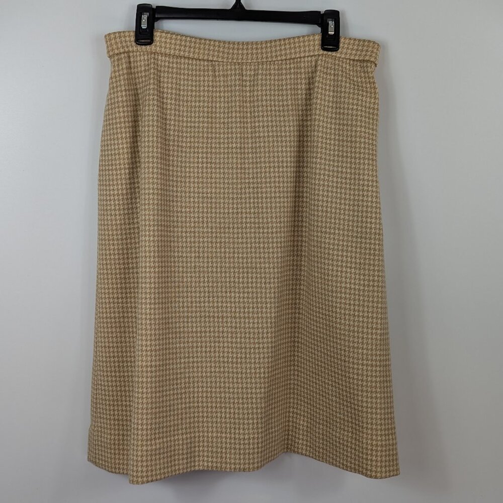 Vintage Bleyle for Hooper 100% Virgin Wool Pull On Houndstooth Skirt